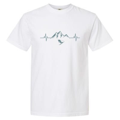 Mountain Heartbeat Best Mountain Climbing Hiking Tee Gift Garment-Dyed Heavyweight T-Shirt