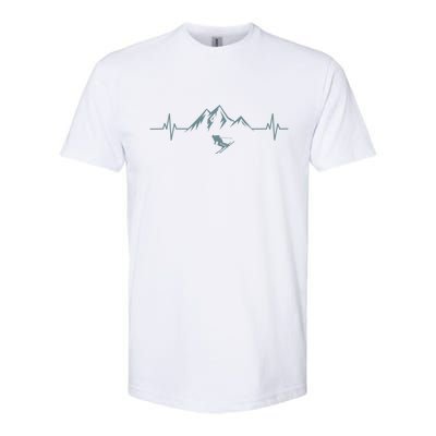 Mountain Heartbeat Best Mountain Climbing Hiking Tee Gift Softstyle CVC T-Shirt