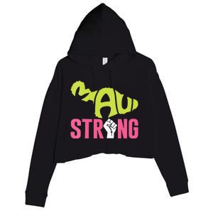 Maui Hawaii Beach Strong VNeck Crop Fleece Hoodie