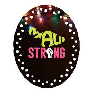 Maui Hawaii Beach Strong VNeck Ceramic Oval Ornament