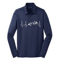 Mountain Heartbeat Best Mountain Climbing Hiking Tee Silk Touch Performance Long Sleeve Polo