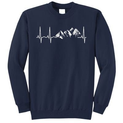 Mountain Heartbeat Best Mountain Climbing Hiking Tee Tall Sweatshirt