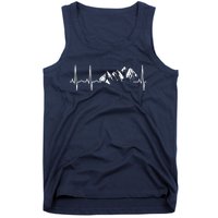 Mountain Heartbeat Best Mountain Climbing Hiking Tee Tank Top