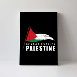 My Heart Beats For Palestine Gaza Peace Middle East Canvas