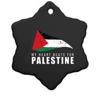 My Heart Beats For Palestine Gaza Peace Middle East Ceramic Star Ornament