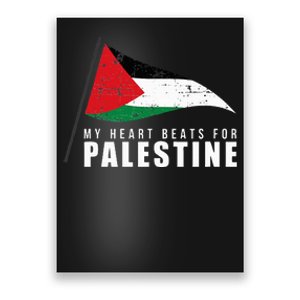 My Heart Beats For Palestine Gaza Peace Middle East Poster