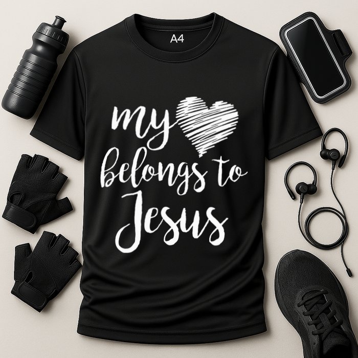 My Heart Belongs To Jesus Cooling Performance Crew T-Shirt
