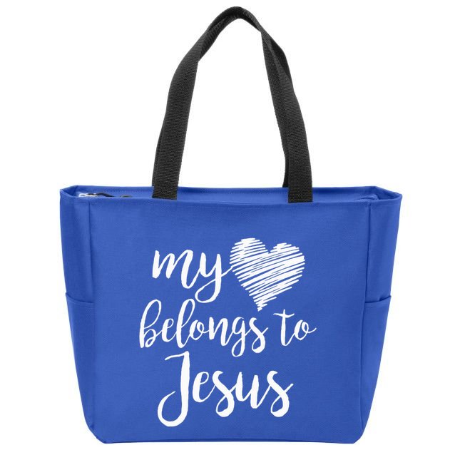 My Heart Belongs To Jesus Zip Tote Bag