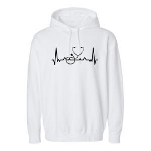 My Heart Beats For The Stethoscope Doctors And Nurses Cute Gift Garment-Dyed Fleece Hoodie