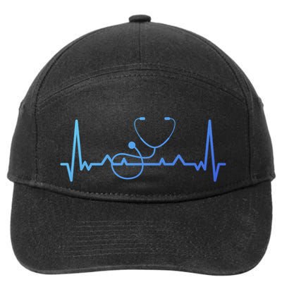 My Heart Beats For The Stethoscope Doctors And Nurses Cute Gift 7-Panel Snapback Hat