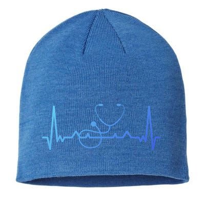 My Heart Beats For The Stethoscope Doctors And Nurses Cute Gift Sustainable Beanie