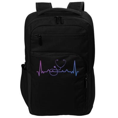 My Heart Beats For The Stethoscope Doctors And Nurses Cute Gift Impact Tech Backpack