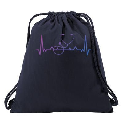 My Heart Beats For The Stethoscope Doctors And Nurses Cute Gift Drawstring Bag