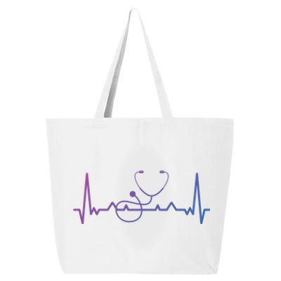 My Heart Beats For The Stethoscope Doctors And Nurses Cute Gift 25L Jumbo Tote