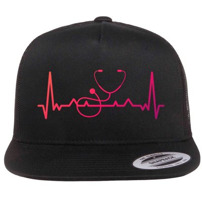 My Heart Beats For The Stethoscope Doctors And Nurses Cute Gift Flatbill Hat