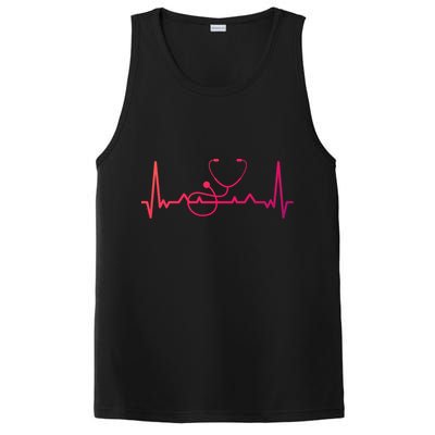 My Heart Beats For The Stethoscope Doctors And Nurses Cute Gift PosiCharge Competitor Tank