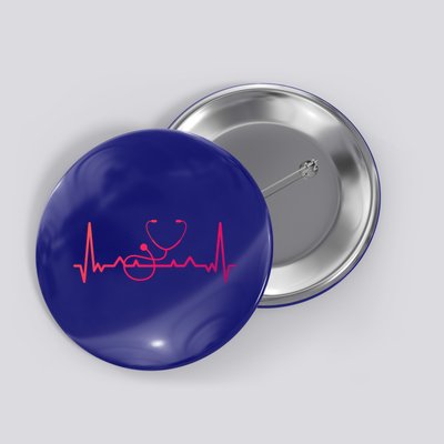 My Heart Beats For The Stethoscope Doctors And Nurses Cute Gift Button