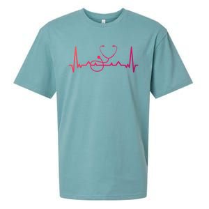 My Heart Beats For The Stethoscope Doctors And Nurses Cute Gift Sueded Cloud Jersey T-Shirt