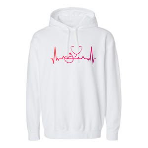 My Heart Beats For The Stethoscope Doctors And Nurses Cute Gift Garment-Dyed Fleece Hoodie