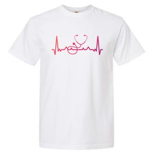 My Heart Beats For The Stethoscope Doctors And Nurses Cute Gift Garment-Dyed Heavyweight T-Shirt