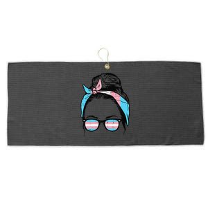 Messy Hair Bun Transg Headband Sunglasses Transg Pride Large Microfiber Waffle Golf Towel