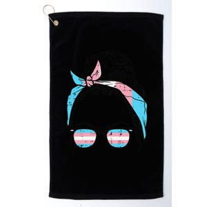 Messy Hair Bun Transg Headband Sunglasses Transg Pride Platinum Collection Golf Towel