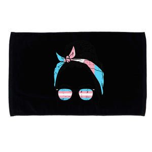 Messy Hair Bun Transg Headband Sunglasses Transg Pride Microfiber Hand Towel