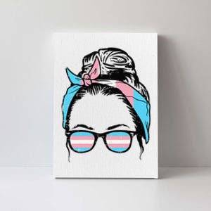 Messy Hair Bun Transg Headband Sunglasses Transg Pride Canvas