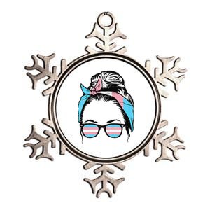 Messy Hair Bun Transg Headband Sunglasses Transg Pride Metallic Star Ornament