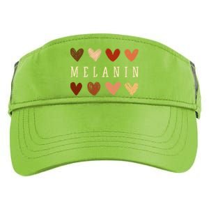 Melanin Hearts Black Is Beautiful Funny Gift Adult Drive Performance Visor