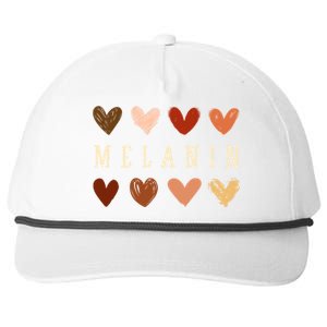 Melanin Hearts Black Is Beautiful Funny Gift Snapback Five-Panel Rope Hat