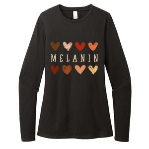 Melanin Hearts Black Is Beautiful Funny Gift Womens CVC Long Sleeve Shirt