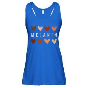 Melanin Hearts Black Is Beautiful Funny Gift Ladies Essential Flowy Tank