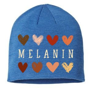 Melanin Hearts Black Is Beautiful Funny Gift Sustainable Beanie