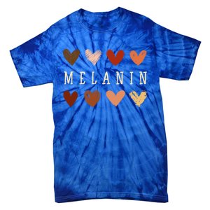 Melanin Hearts Black Is Beautiful Funny Gift Tie-Dye T-Shirt