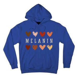 Melanin Hearts Black Is Beautiful Funny Gift Tall Hoodie