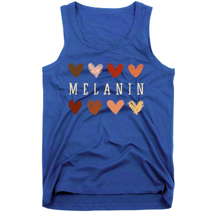 Melanin Hearts Black Is Beautiful Funny Gift Tank Top