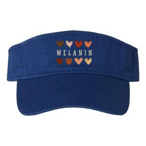 Melanin Hearts Black Is Beautiful Funny Gift Valucap Bio-Washed Visor