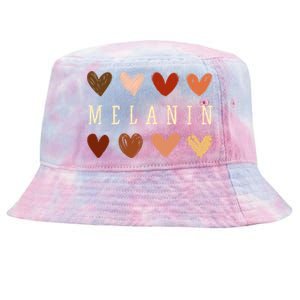 Melanin Hearts Black Is Beautiful Funny Gift Tie-Dyed Bucket Hat