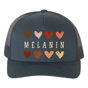 Melanin Hearts Black Is Beautiful Funny Gift Yupoong Adult 5-Panel Trucker Hat