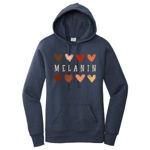 Melanin Hearts Black Is Beautiful Funny Gift Women's Pullover Hoodie