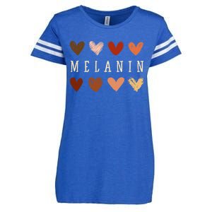 Melanin Hearts Black Is Beautiful Funny Gift Enza Ladies Jersey Football T-Shirt