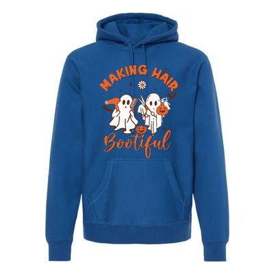 Making Hair Bootiful Funny Scary Ghost Hairdresser Halloween Premium Hoodie