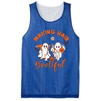 Making Hair Bootiful Funny Scary Ghost Hairdresser Halloween Mesh Reversible Basketball Jersey Tank