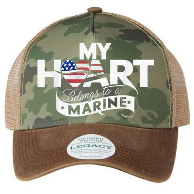 My Heart Belongs To A Marine Legacy Tie Dye Trucker Hat