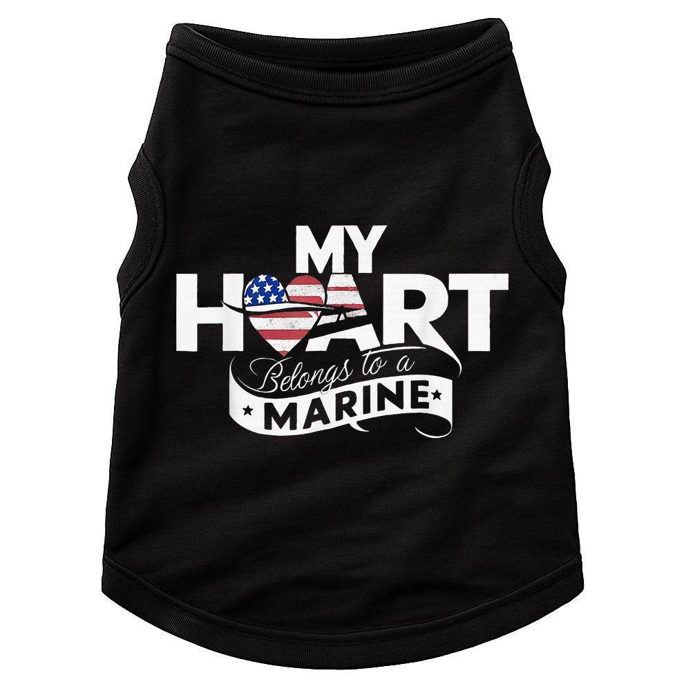 My Heart Belongs To A Marine Doggie Tank