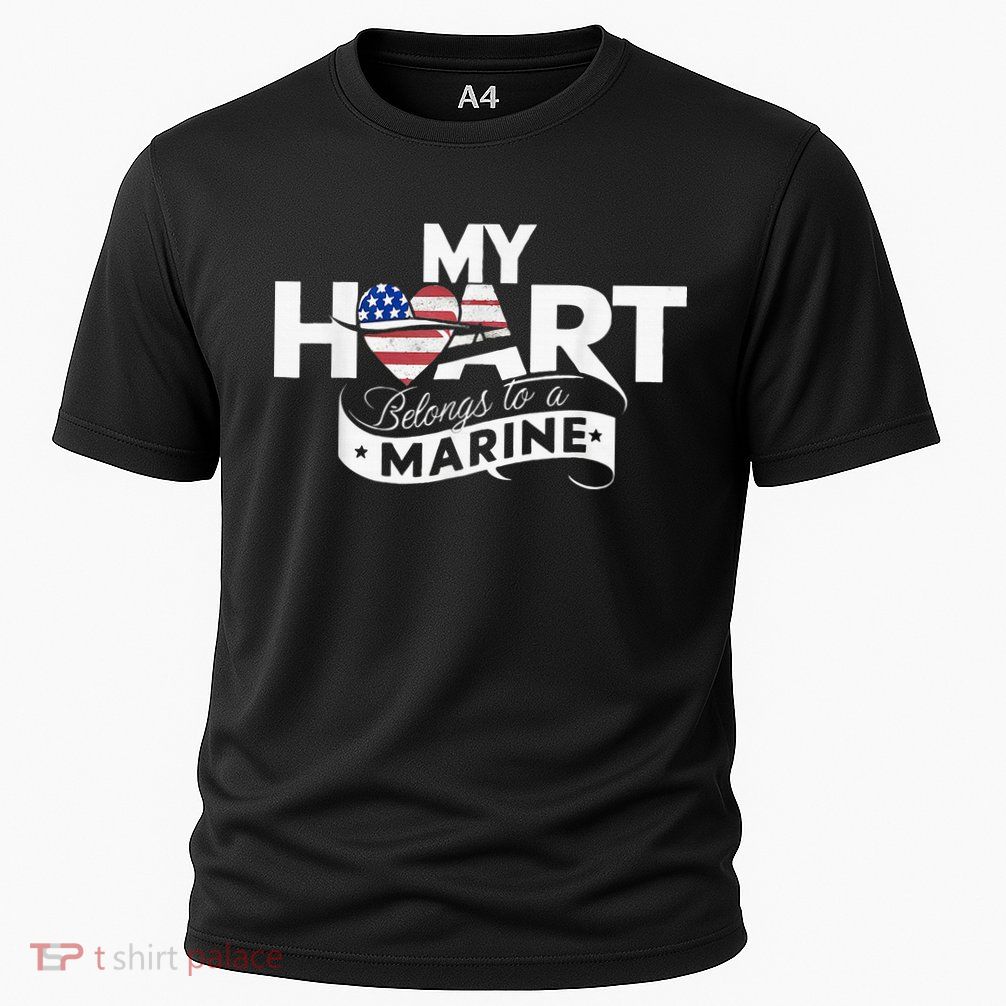 My Heart Belongs To A Marine Performance Shirt