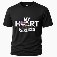 My Heart Belongs To A Marine Cooling Performance Crew T-Shirt