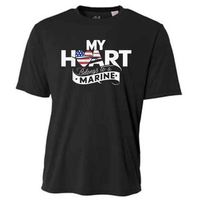 My Heart Belongs To A Marine Cooling Performance Crew T-Shirt