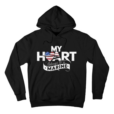 My Heart Belongs To A Marine Hoodie